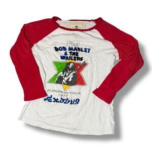 Bob Marley & The Wailers 1977 European Tour Raglan Tee – Cedella Marley TuffGong